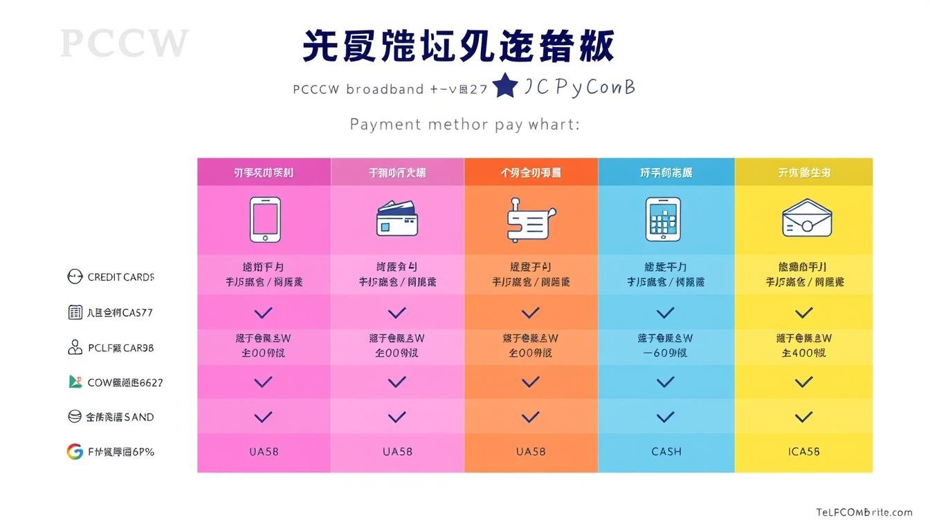 比較PCCW寬頻不同支付方式